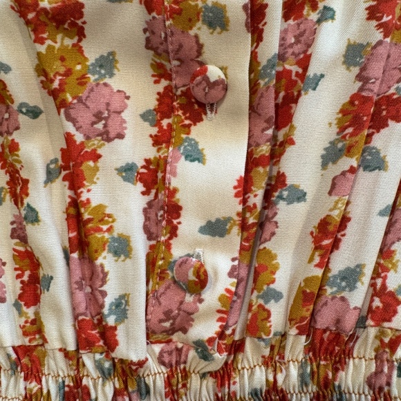 NWT Loretta Caponi Zaira Dress in ‘Garland on Cream’, Size XS - Picture 2 of 5